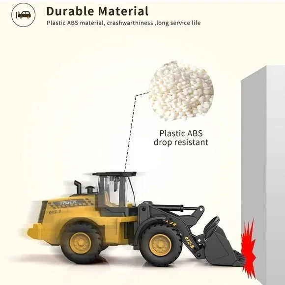 Construction Excavator Bulldozer Tractor Toy Set Gift For Kids New - Picture 5 of 6